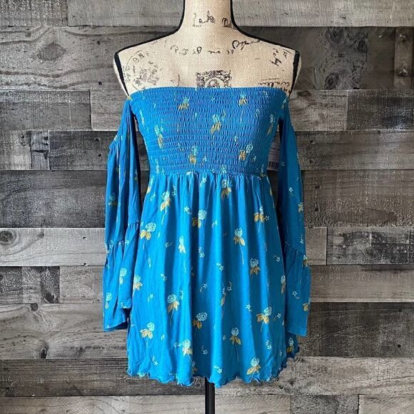 Free People NWT Mermaid Combo Top *M* Ocean Blue - Picture 4 of 12